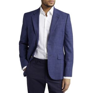 Ted Baker London Mens Titusj Slim Fit Wool Blend Sport Coat Size 4 Blue NWT $495